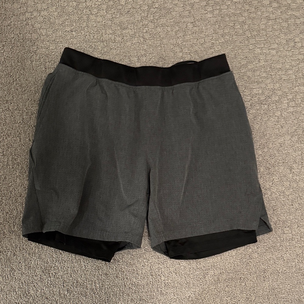 Mens Gray Shorts with Spandex